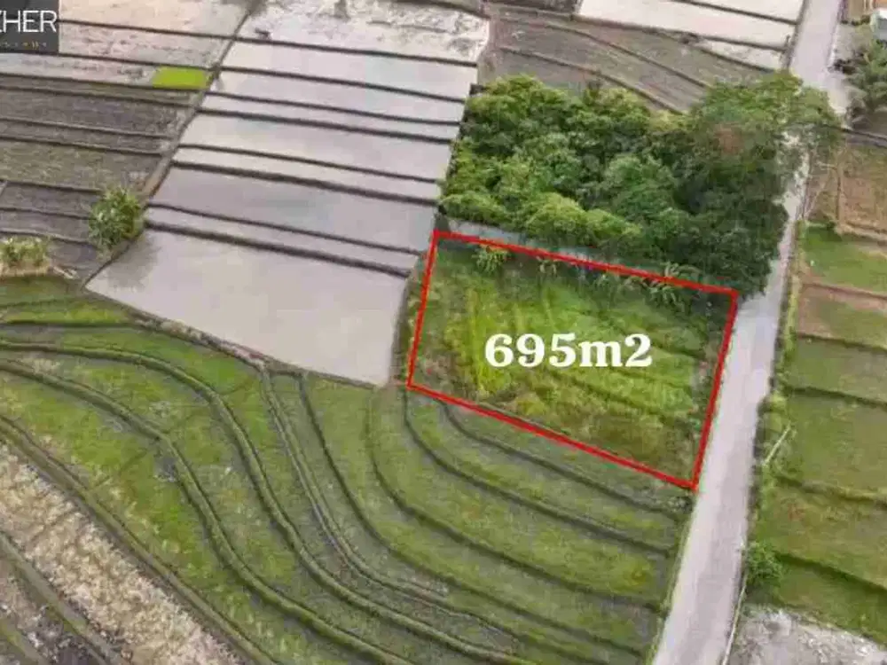 TANAH PREMIUM VIEW SAWAH PANTAI NYANYI - Thumbnail 2