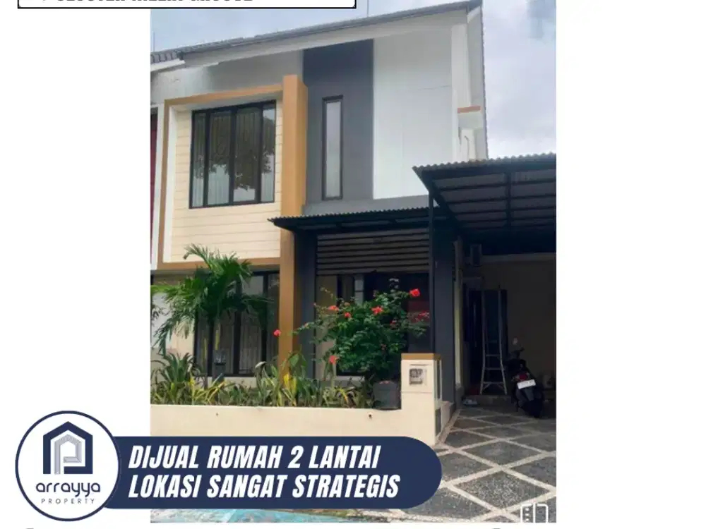 DIJUAL RUMAH CANTIK SIAP HUNI 2 LANTAI LINGKUNGAN ASRI DI MELIA GROOVE BINTARO (DM63)