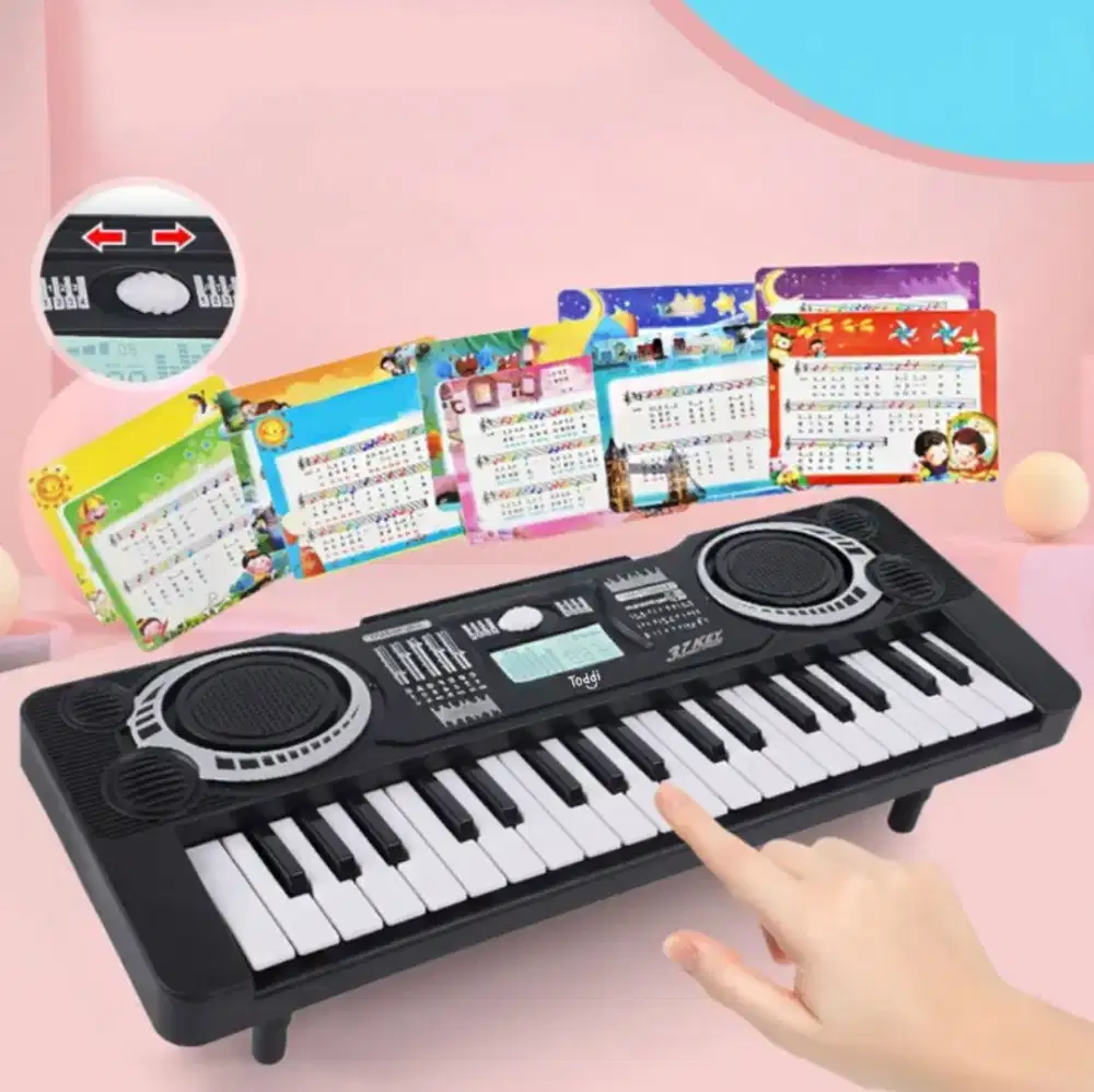 Toddi Organ Piano Elektrik Anak Musical Keyboard 37 Keys