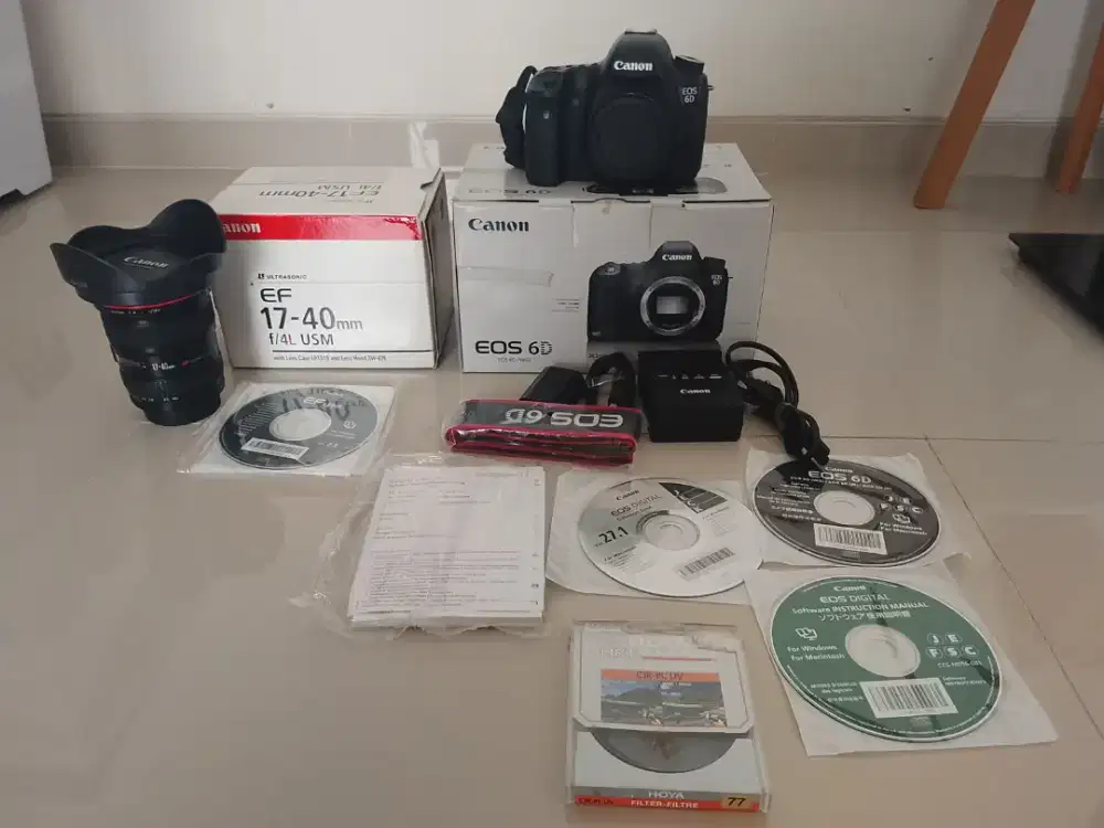 Dijual BU Canon 6D DSLR Body only dan Lensa Canon EF1740