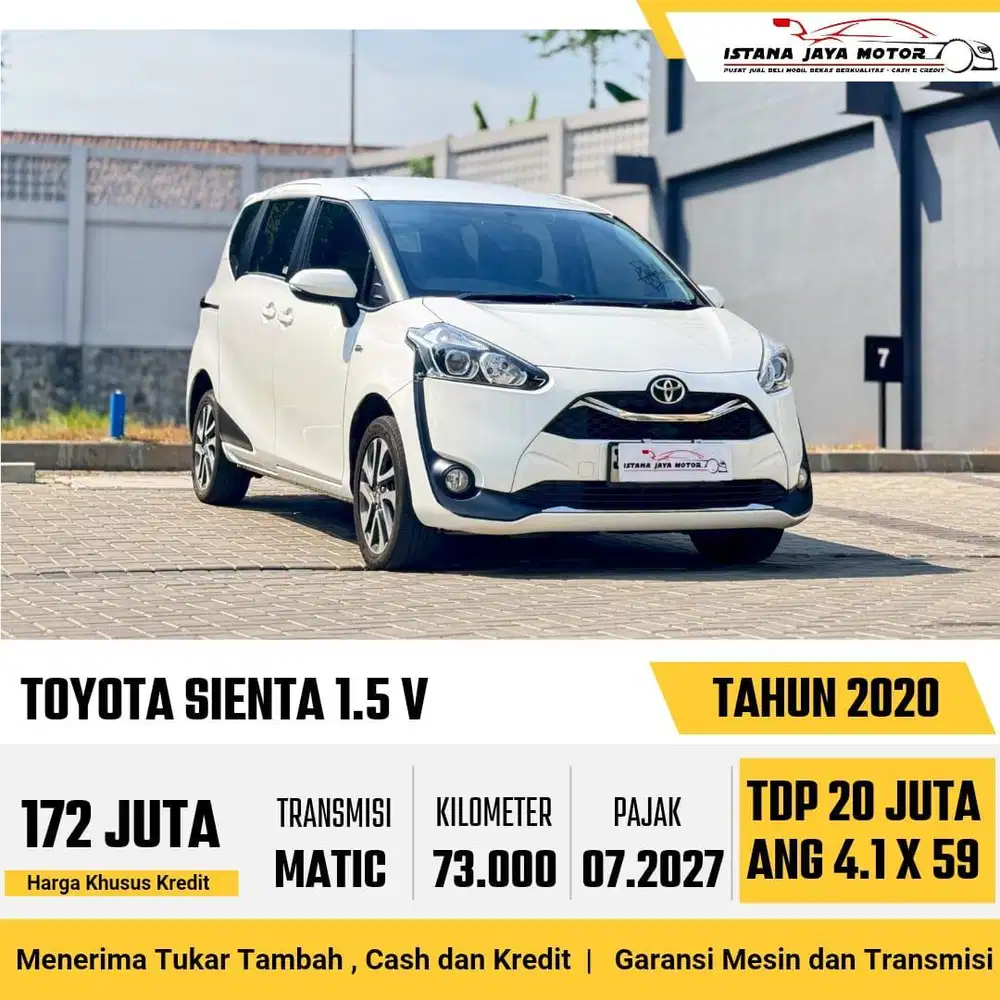 [TANGAN PERTAMA] Toyota Sienta V 1.5 Automatic 2020