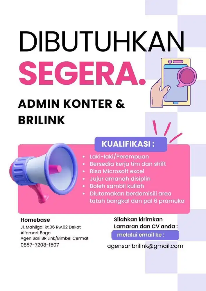 Admin konter dan brilink