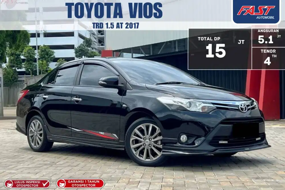 LOW KM.33RB DP 15JT  SUPER ANTIK TOYOTA VIOS TRD 2017 PAJAK PANJANG