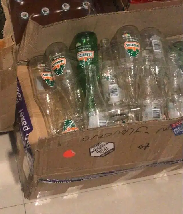 Botol beling bekas