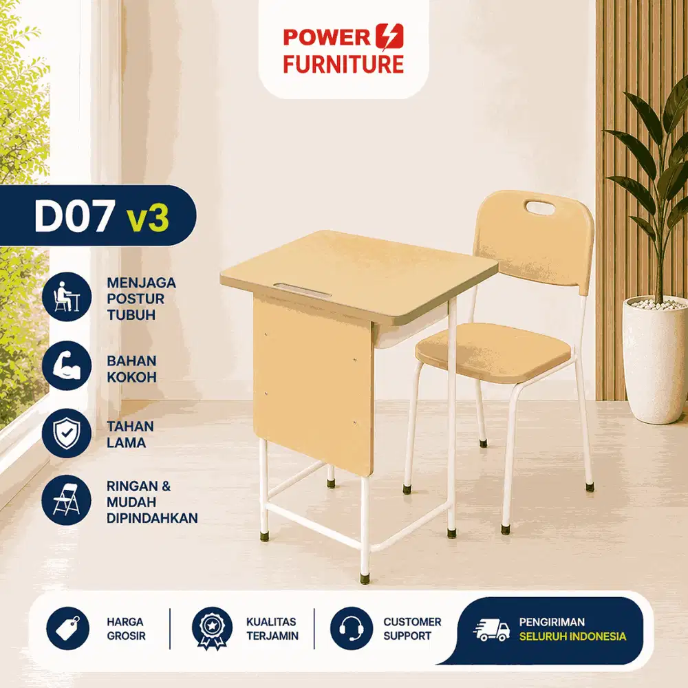 D07 V3 - Kursi Siswa | Meja Sekolah | Bangku Sekolah