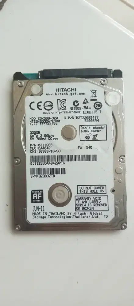 Hardisk Laptop HITACHI 320gb