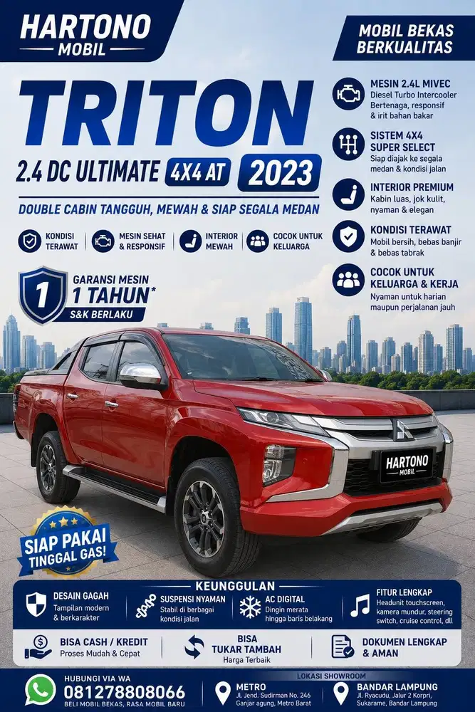 TRITON 2.4 DC ULTIMATE 4X4 AT 2023