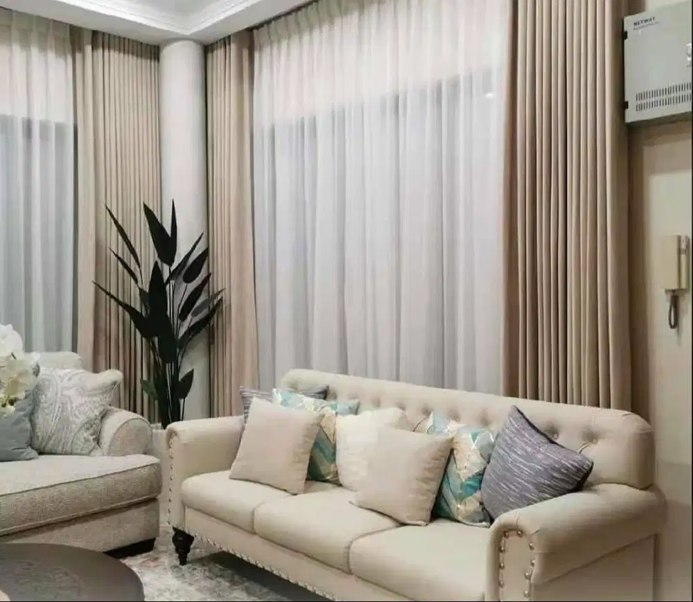 Gorden Vertikal/Vertical Blinds Roll/Roller Krey Wallpaper Dinding 3D