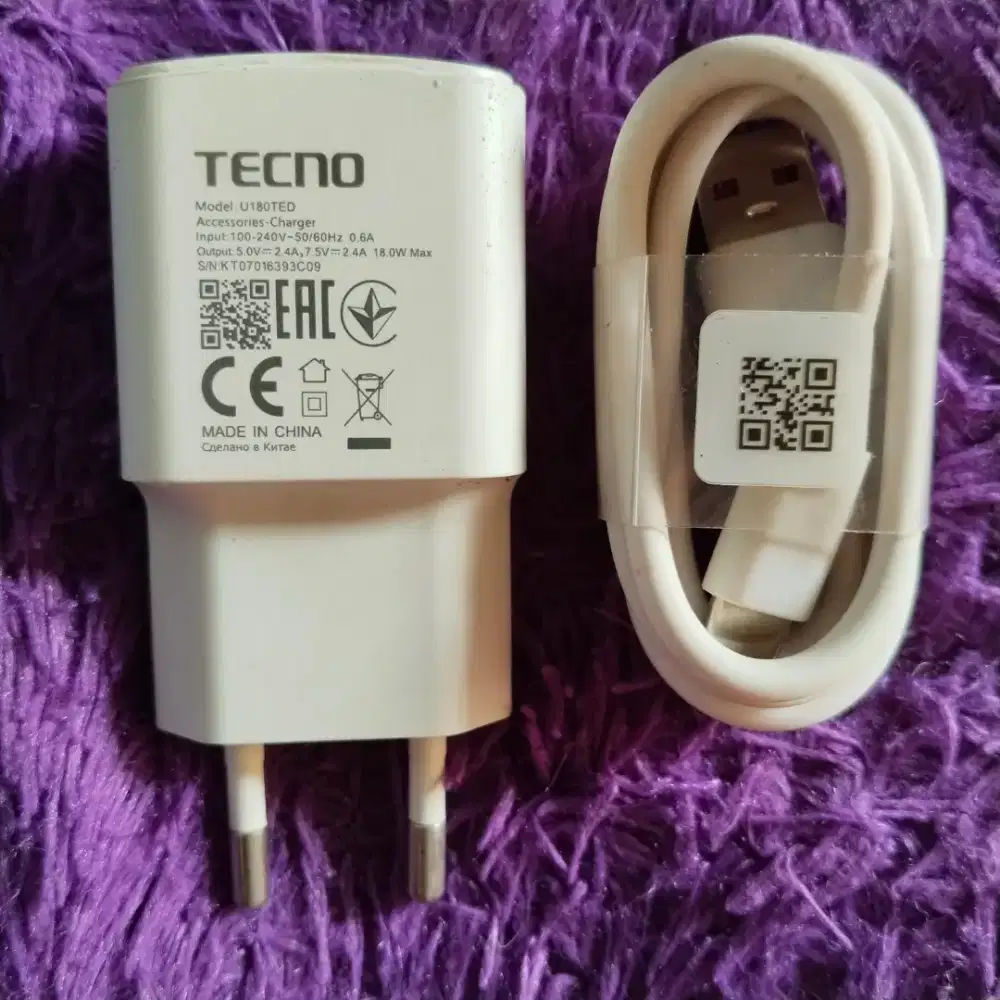 CHARGER ORIGINAL TECNO 18 WATT