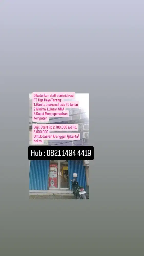 Di butuhkan Administrasi