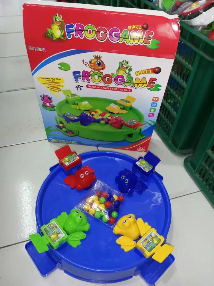 mainan anak frog eat ball 4 arah