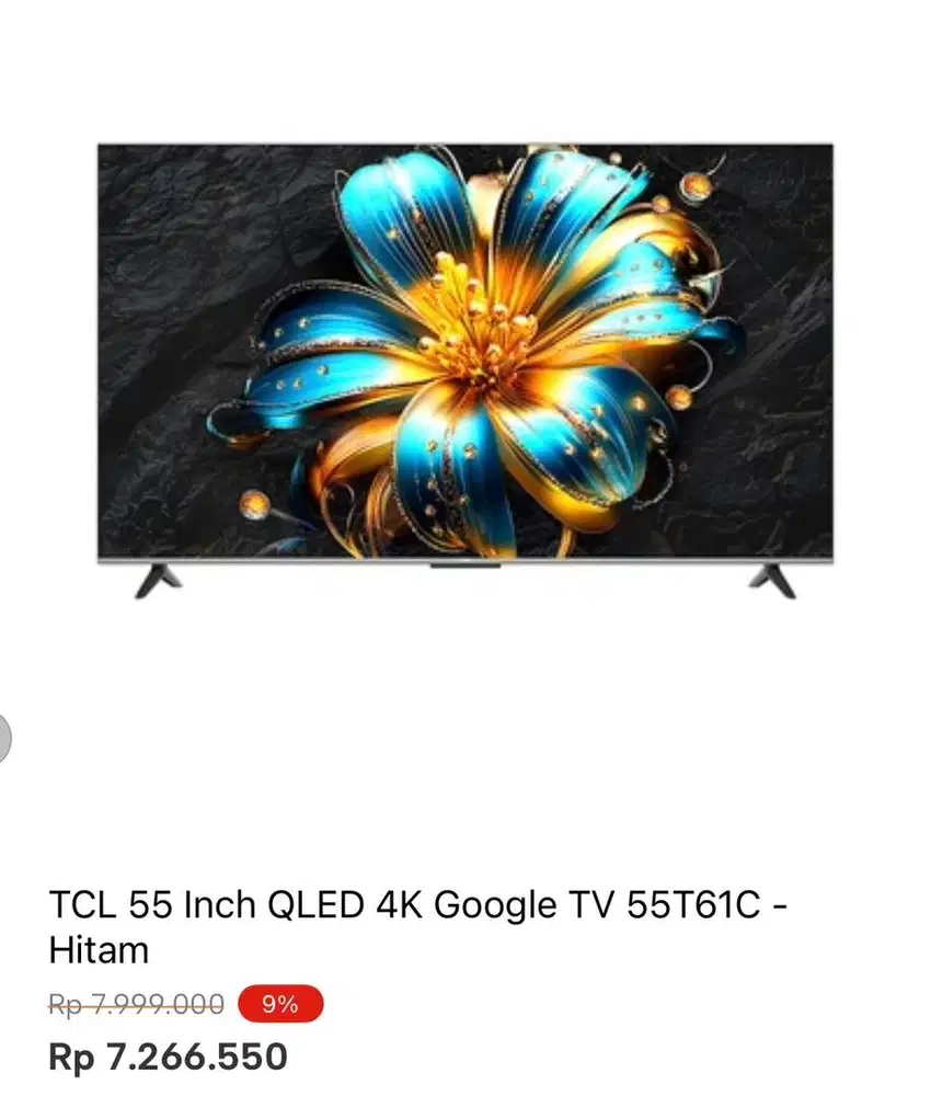 TCL GOOGLE TV 4K 55inci