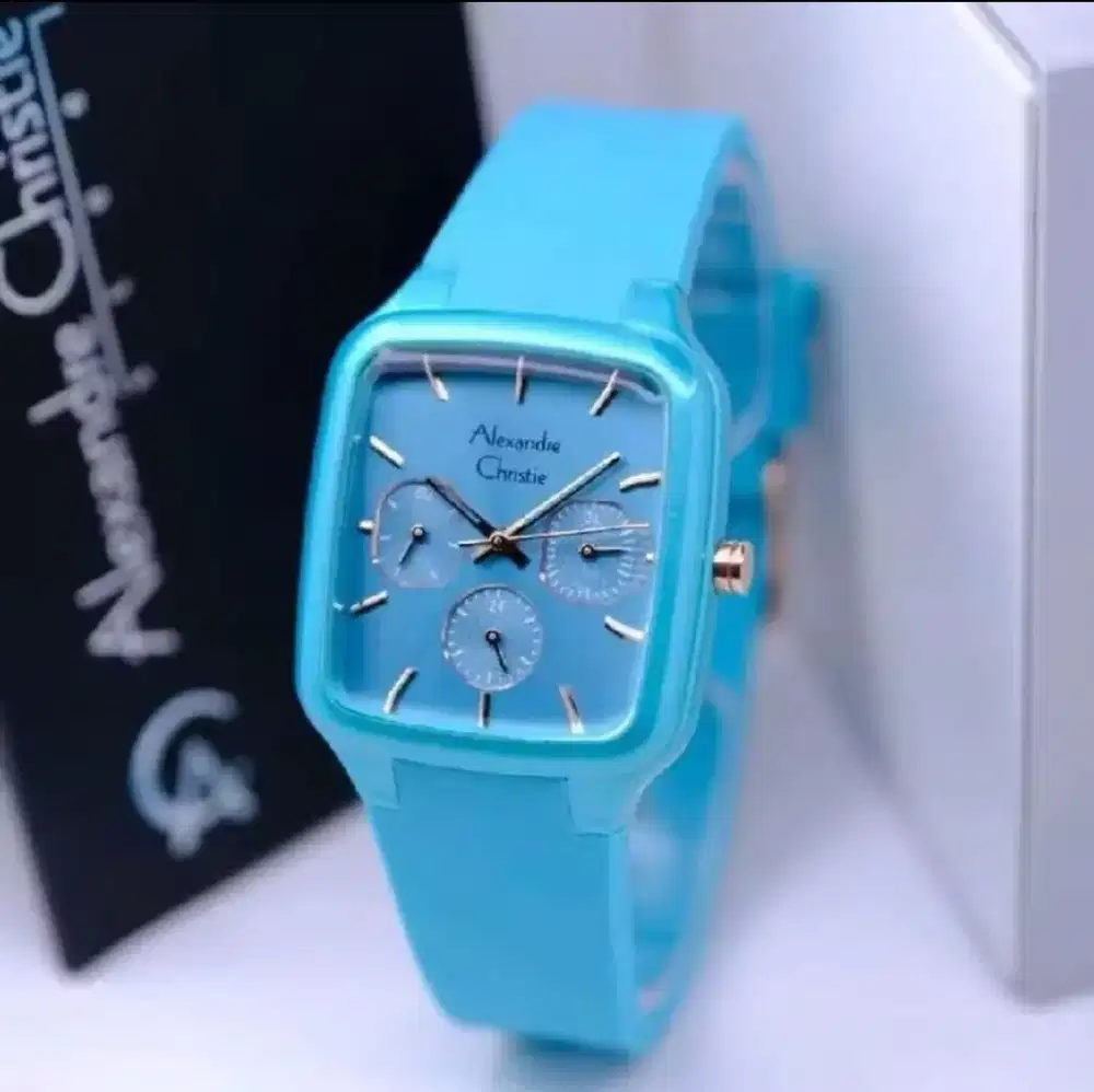 Jam tangan wanita alexandre Christie original rubber