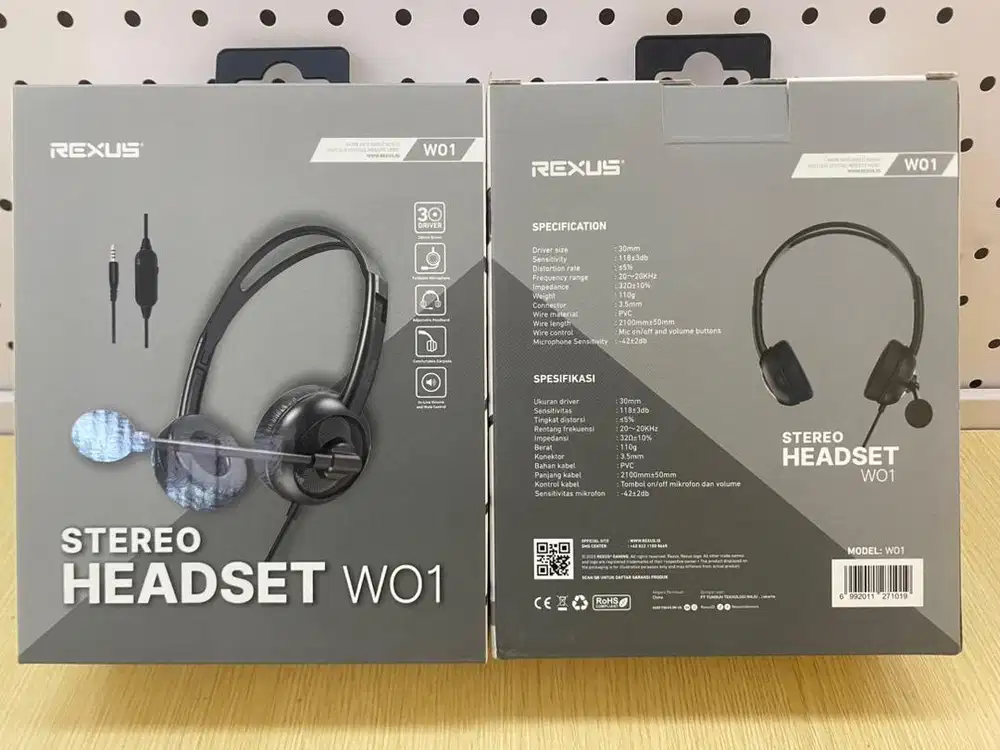 HF Headphone Rexus W01 Black