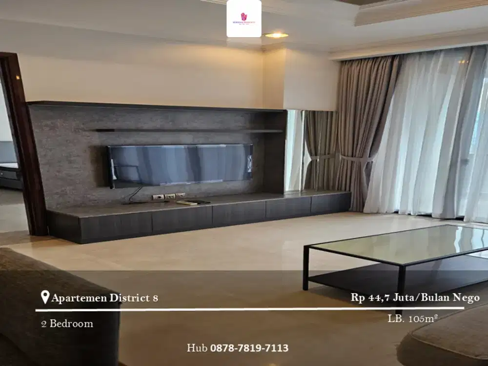 For Rent Apartement District 8 2BR Full Furnished