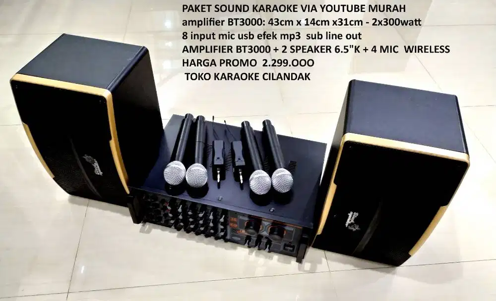 paket speaker 6,5 inch cocok buat karaoke di rumah / acara keluarga