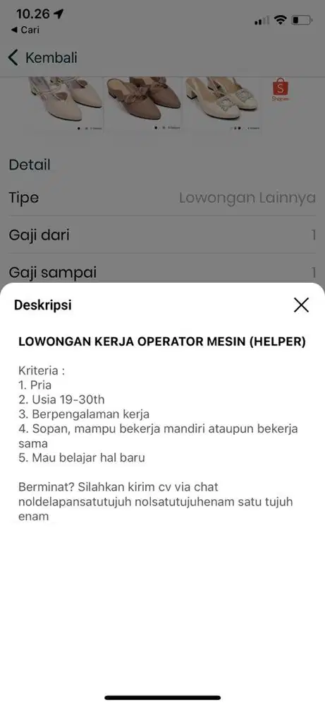 Lowongan kerja helper