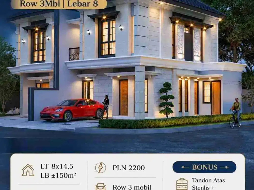 Babatan Pantai American style rumah  premium harga terjangkau