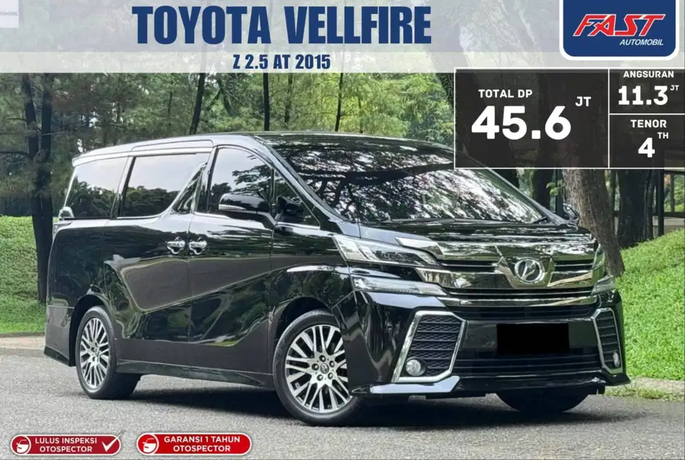 TOYOTA VELLFIRE Z 2015 2.5 AT SUNROOF CAPTAIN SEAT & PAJAK PANJANG