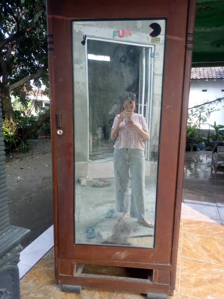 Lemari jati kuno asli jati tua utuh