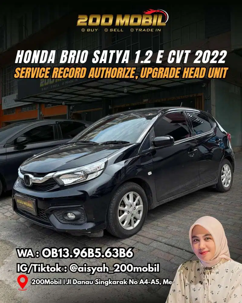 Honda Brio Satya 1.2 E Cvt 2022 Bensin