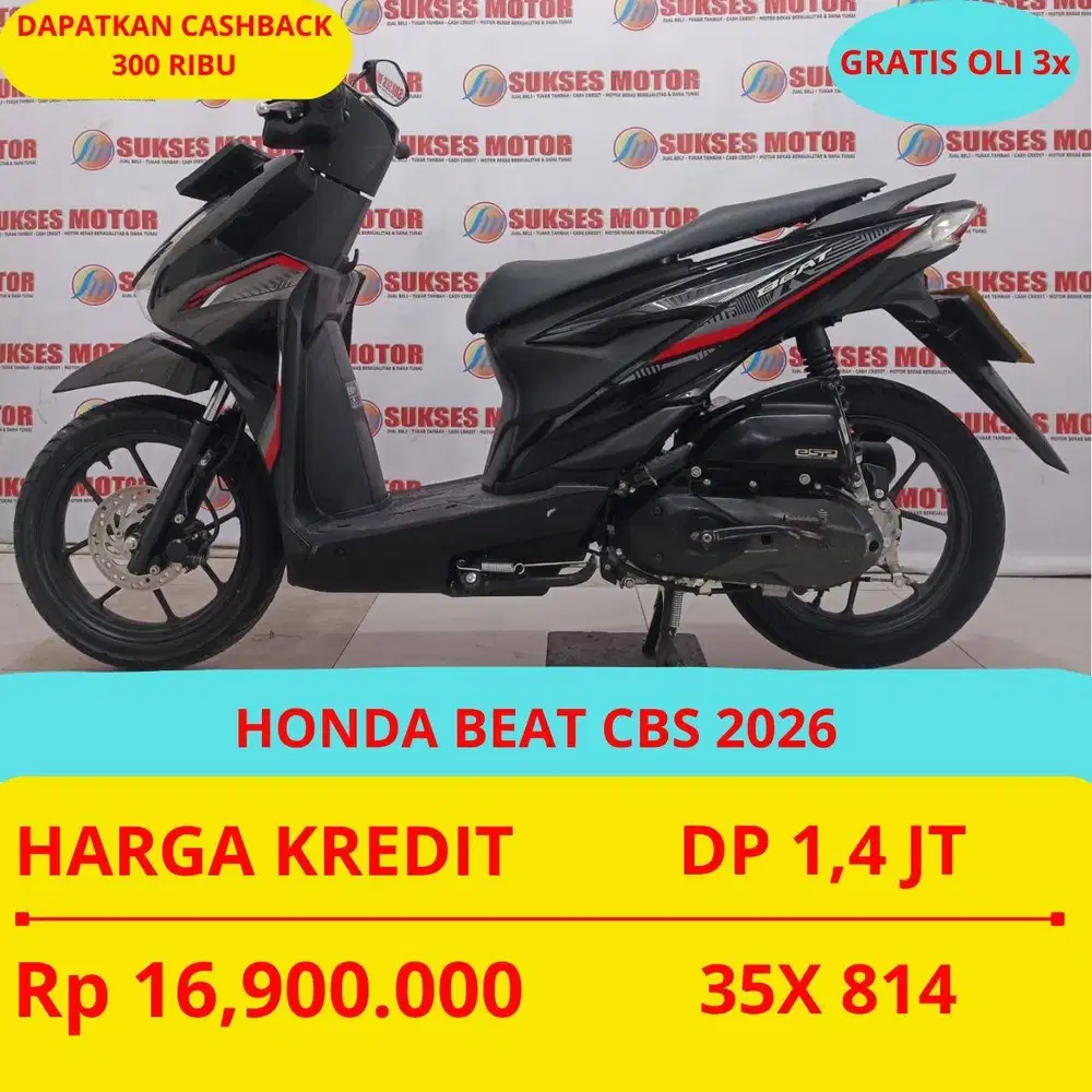 HONDA BEAT CBS 2026 DP MURAH 1,4 JUTA GUYSS