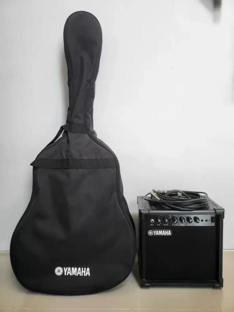 Jual Gitar Yamaha FX310 + Ampli Yamaha 1 Set (Seperti Baru)