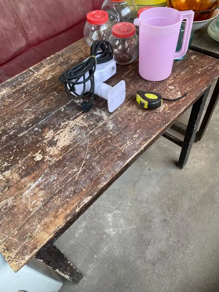 meja jati bekas
