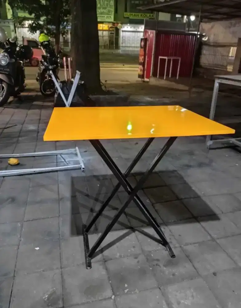 Meja lipat meja bongkar pasang meja angkringan meja foodcourt