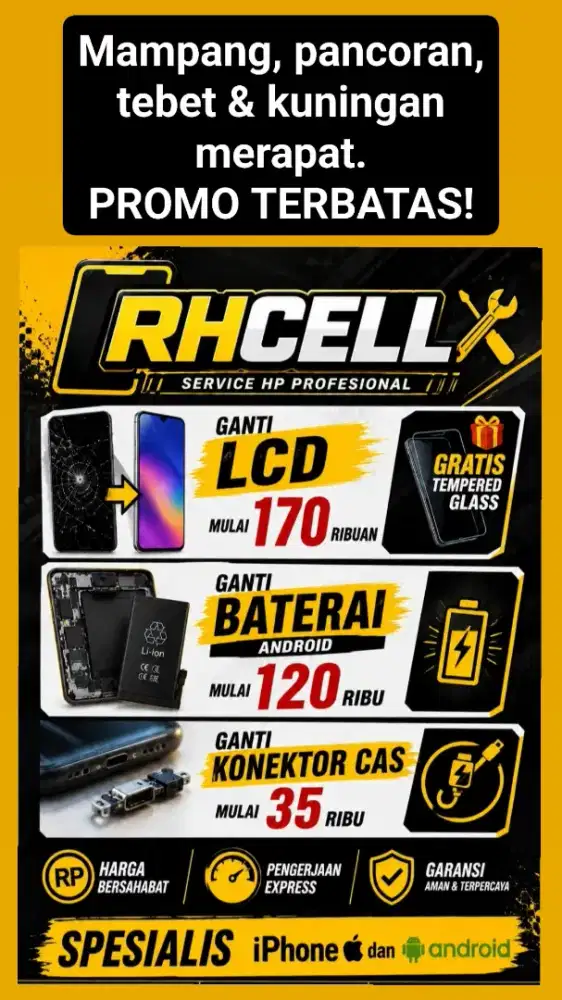 Service HP iPhone, Android, Laptop