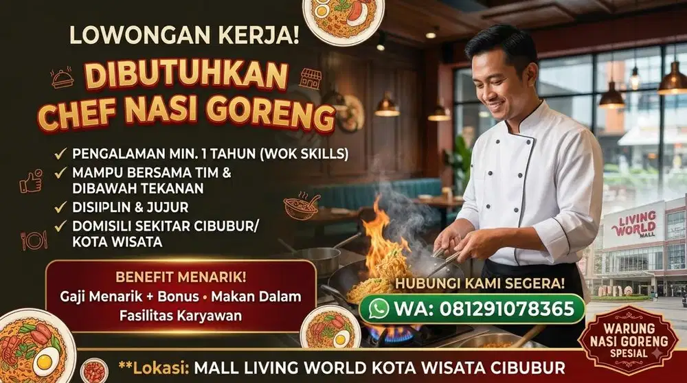 Loker tukang masak nasi goreng dll