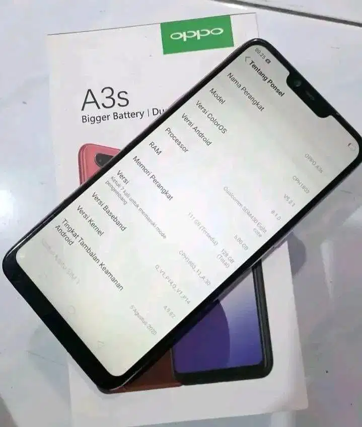 OPPO A3s Ram 6 pemakaian