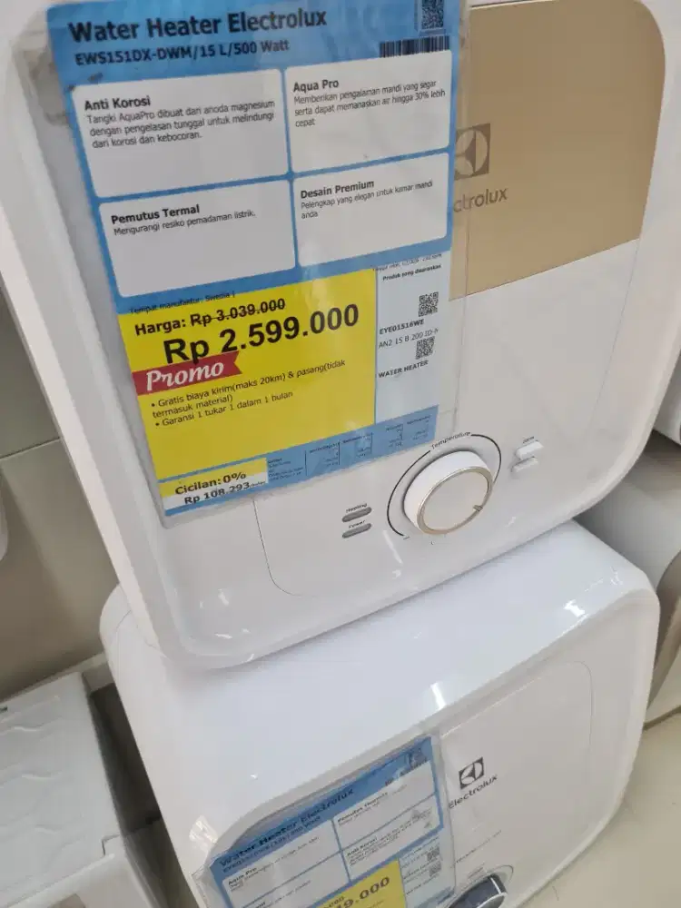 Promo Pemanas air electrolux EWS151DX 15L