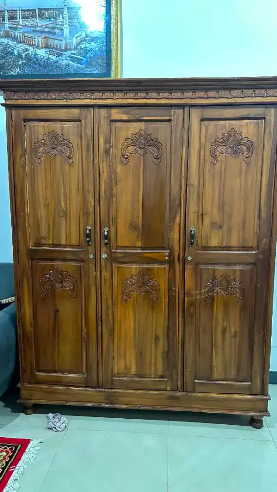 Lemari kayu 160x50x200