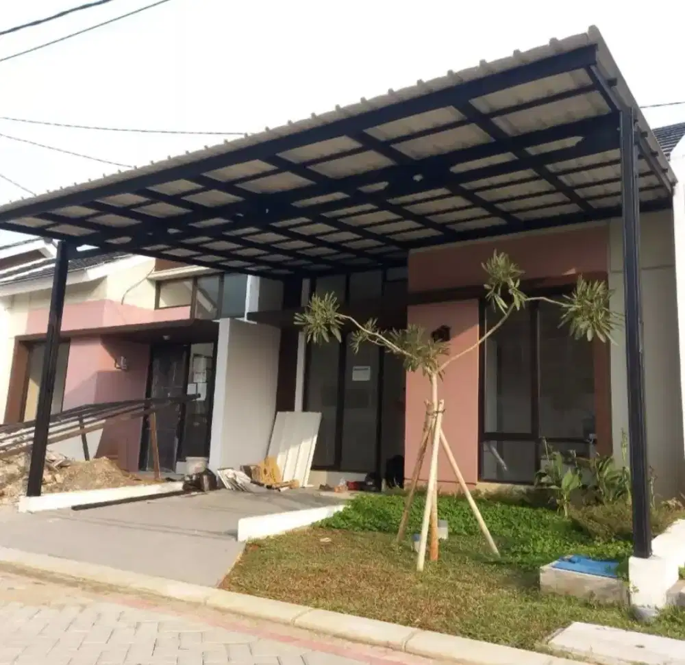 Kanopi baja ringan dan garasi