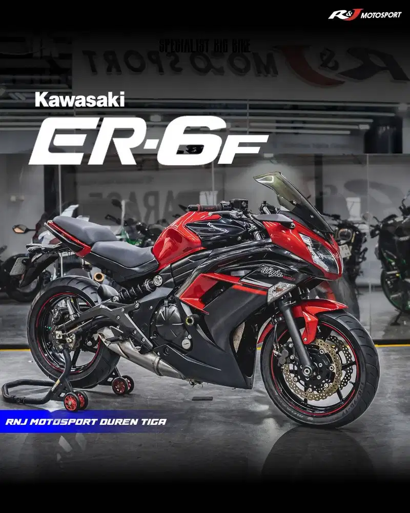‎Kawasaki ER6F Ninja 650 Km 26.000an Warna Merah
