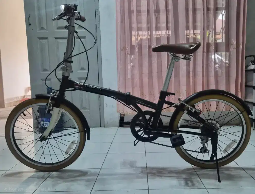 London Taxi Folding Bike 20ST/Sepeda Lipat 20 Inch Klasik - Black