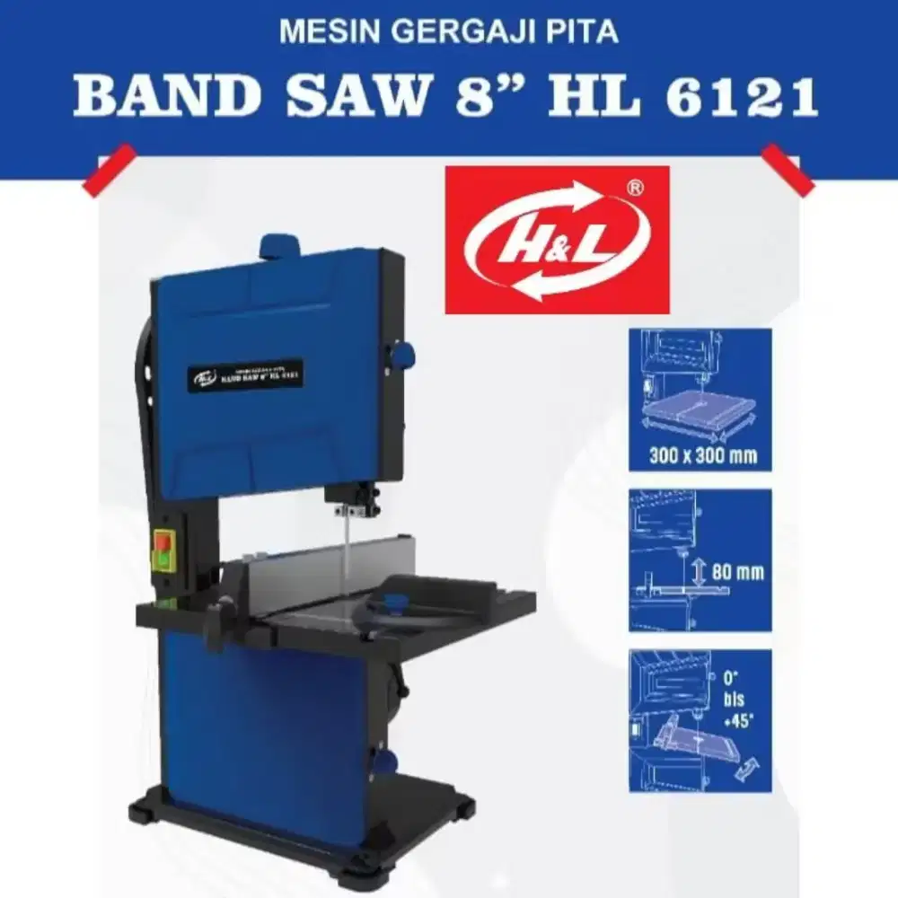 Mesin Gergaji Pita Band Saw 8 inch HL 6121 (Bekas) MESIN GERGAJI KAYU