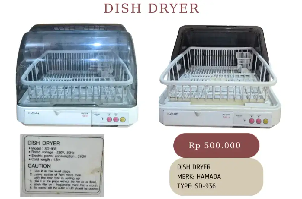 PENGERING PIRING /DISH DRYVER
