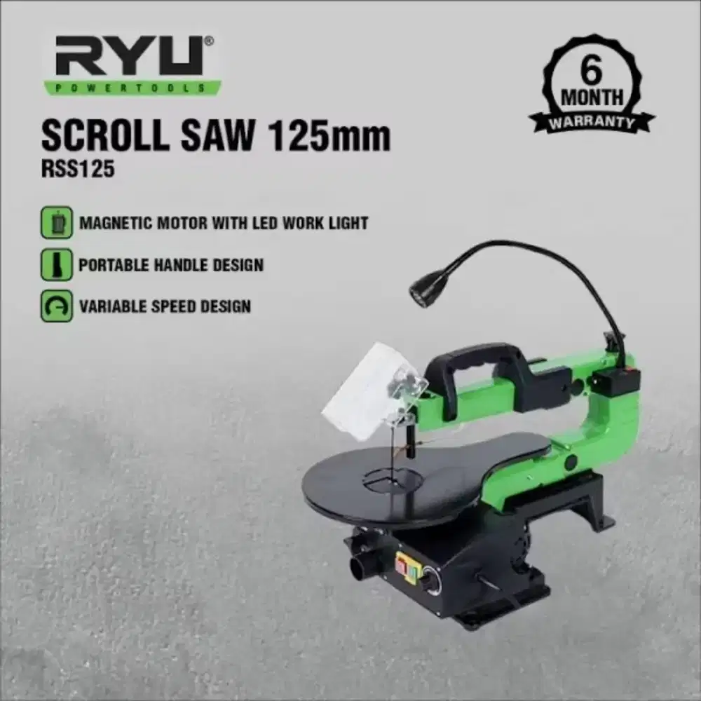 RYU Scroll Saw R125 - Mesin ukir RYU Mesin gergaji meja ukir (bekas)
