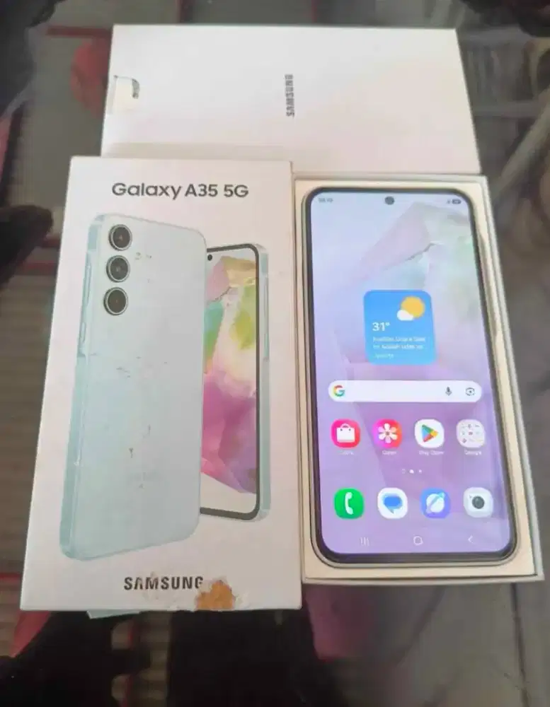 Samsung A35 8/256,belum.pernah bongkar,fisik mulus,box