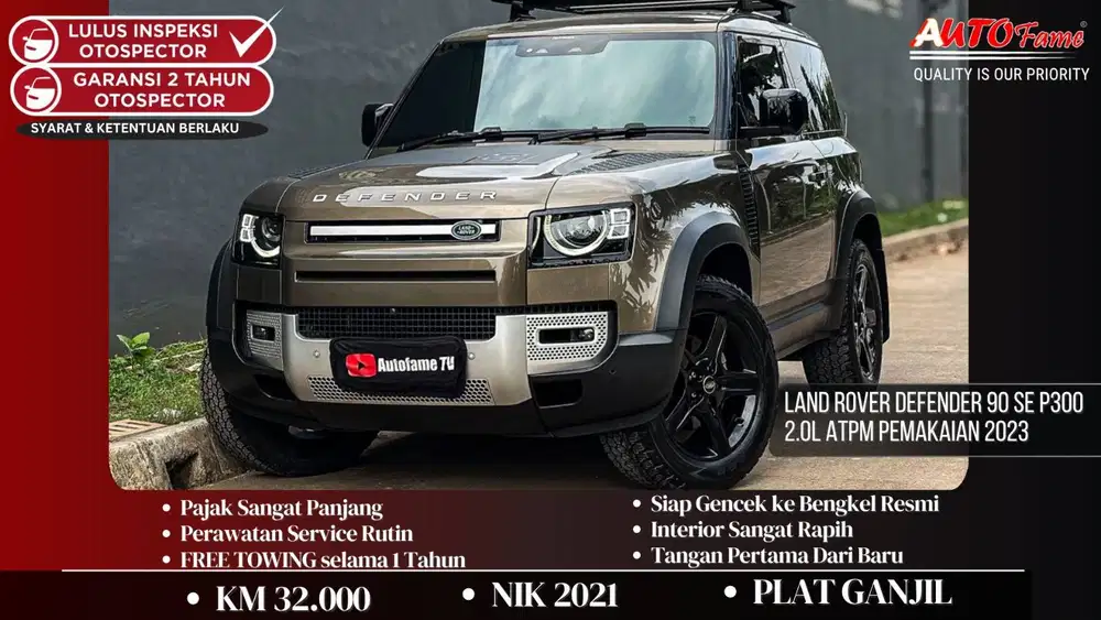 Land Rover Defender 90 SE P300 2.0L ATPM Pemakaian 2023 Gondwana Stone