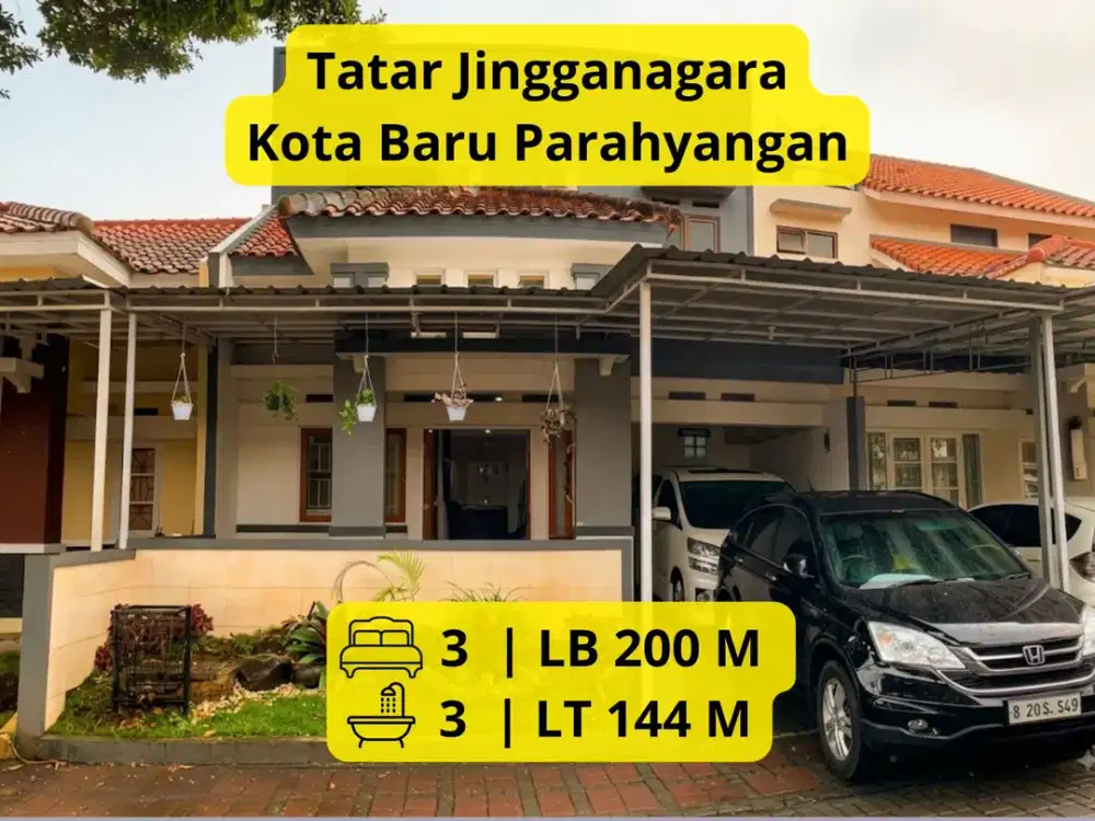 FOR SALE / FOR RENT – Rumah Full Furnished di KBP  Tatar Jingganagara, Kota Baru Parahyangan  LT 144 m² | LB 210 m² | 3 KT | 3 KM