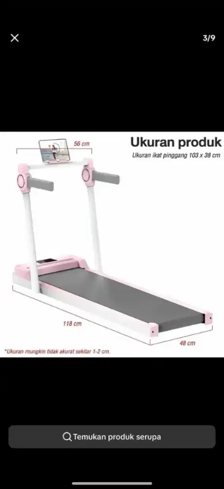 Treadmill Pink Kondisi Normal