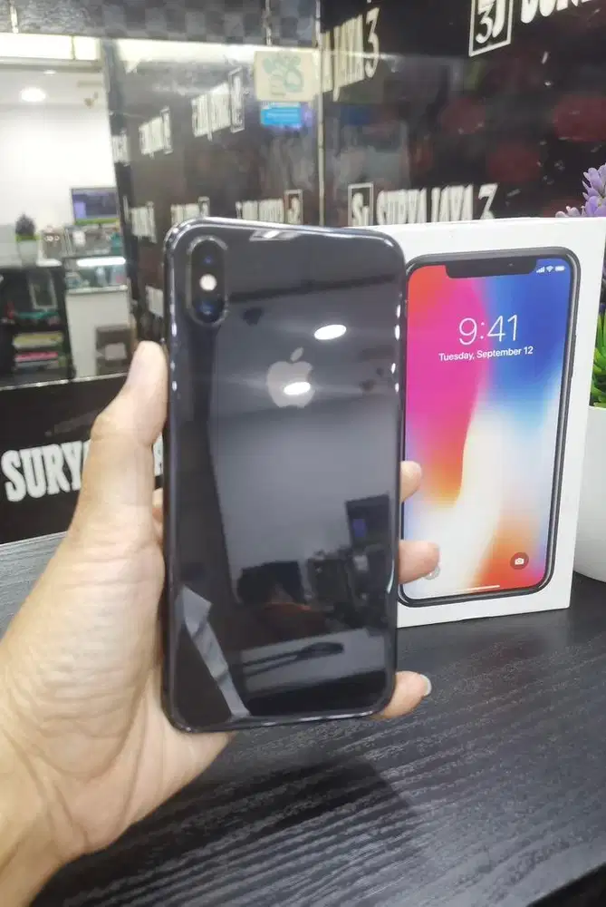 iphone x 256gb black bh 100 normal mulus bisa tuker tambah
