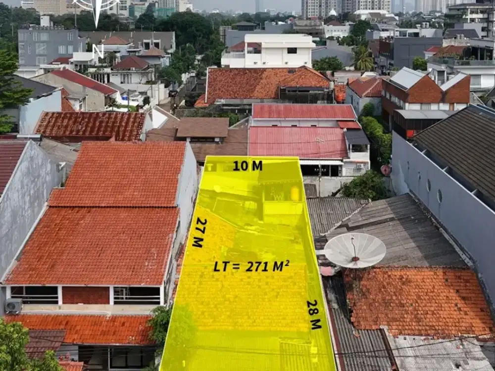 Dijual tanah murah di komplek PLN senayan 271m2 jaksel