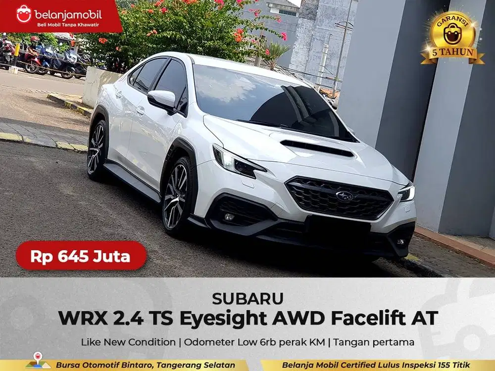 [  AWD - LOW KM 6RB ] Subaru WRX 2.4 TS Eyesight AT Putih 2024/2025