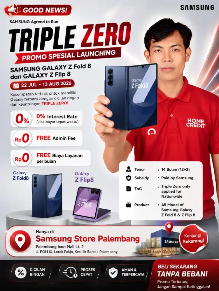 Last day to pre-order Samsung Z fold 8 series by home Credit