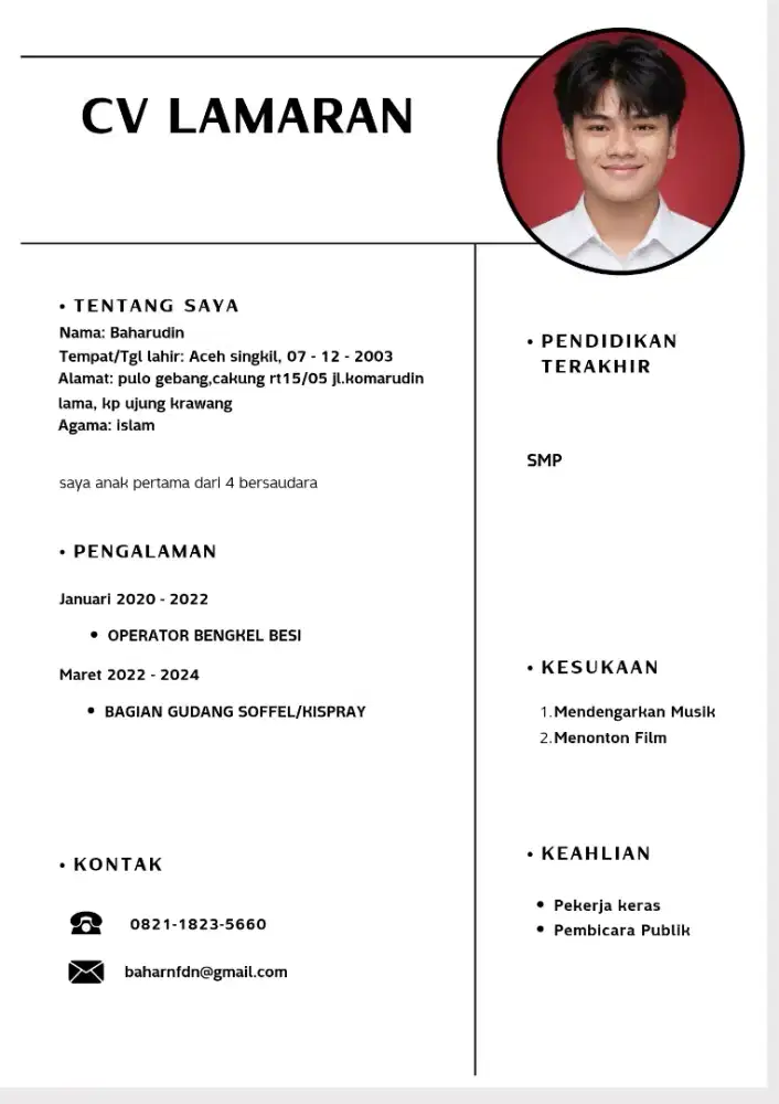 Info loker serabutan atau stand, helper