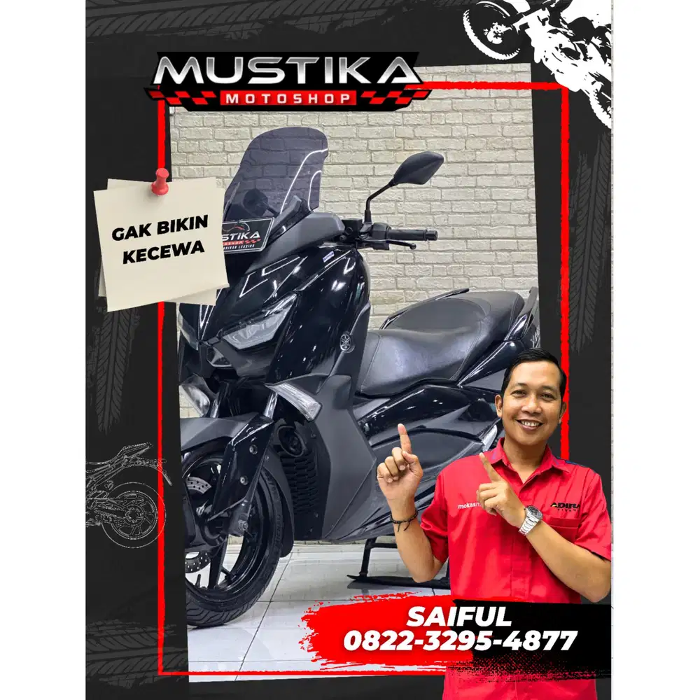 Perfect Condition!!Yamaha X Max 250cc ABS 2017 Black Plat W-Mustika